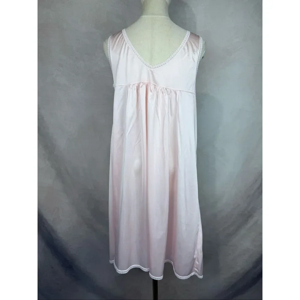 Vintage Barad & Co. Pink Baby Doll Lingerie Nightie Dress Large 100% Nylon - Picture 4 of 8